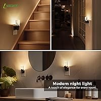 Vista 51 de L LOHAS LED Luz nocturna, paquete de 2 luces nocturnas regulables enchufables a la pared, luz nocturna RGB que cambia de color con sensor de luz