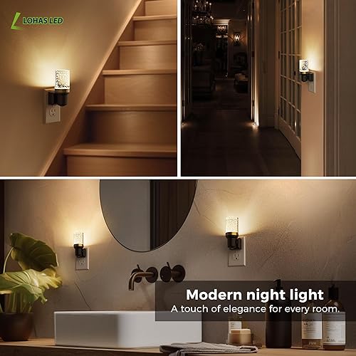Miniatura 7 de L LOHAS LED Luz nocturna, luces nocturnas regulables enchufables a la pared, luces nocturnas automáticas enchufables con sensor de luz automático,