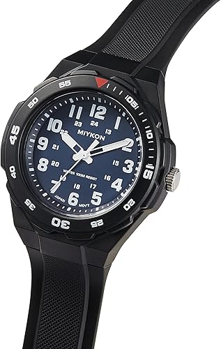 Miniatura 9 de Miykon Black Analog Sports Dive Watches for Men 100M Waterproof Watch with Rotating Bezel, Tactical Swiss Army Field Watch with Military Time