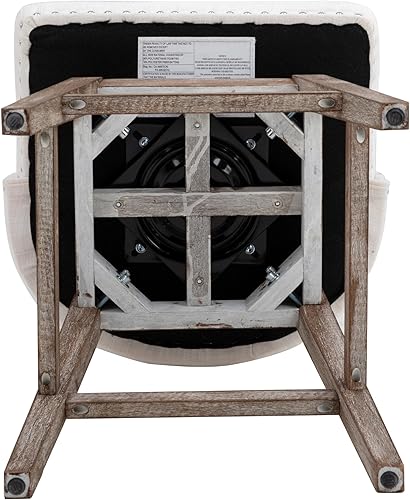 Miniatura 7 de Juego de 2 Taburetes de Bar de Altura de Mostrador Taburetes de Bar Giratorios de 27.5" Silla de Bar Tapizada de Lino Taburetes de Cocina con Lino -