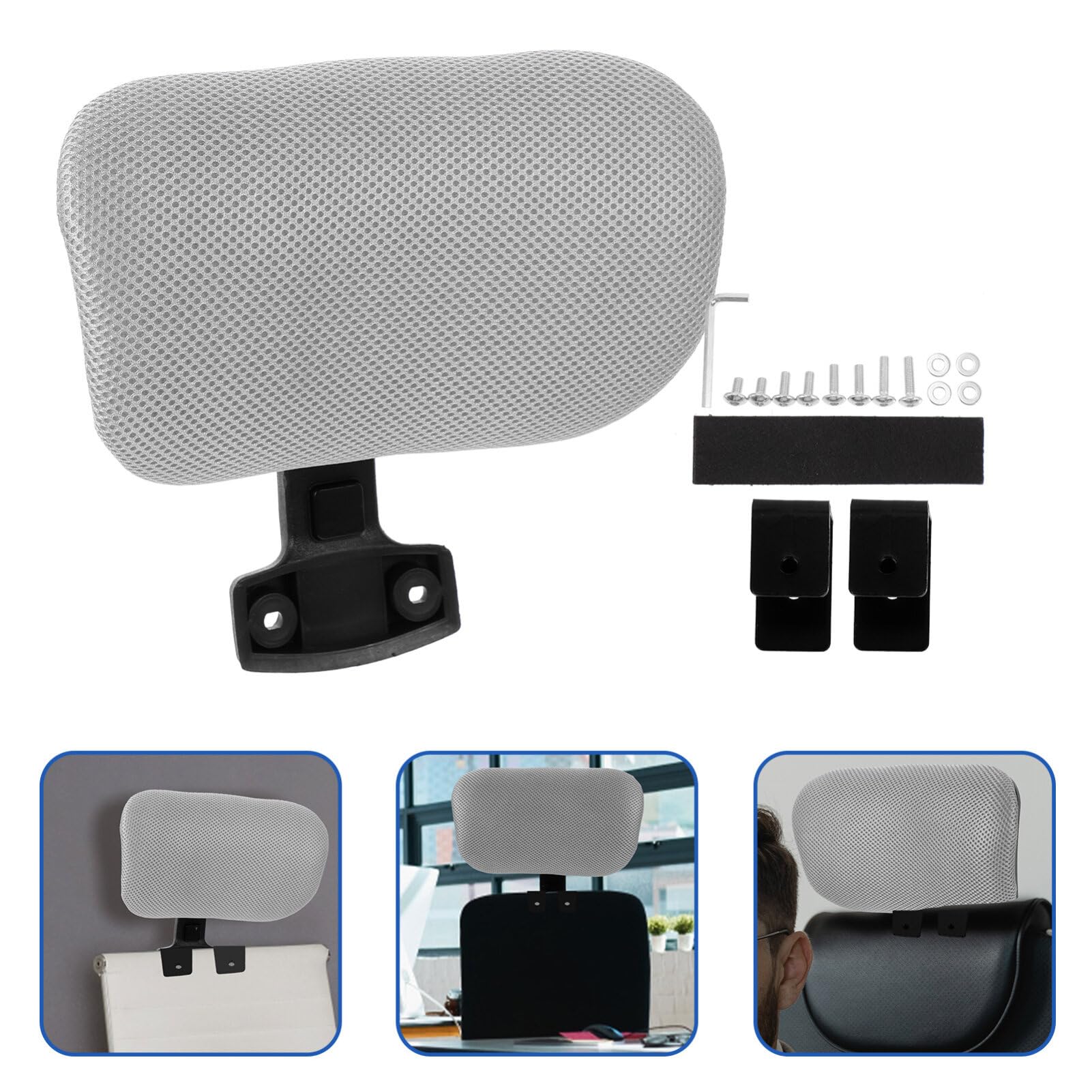 Veemoon Silla De Escritorio para Computadora Silla Ergonómica para Oficina En El Hogar Accesorio para Reposacabezas Cojín De Apoyo para La Cabeza Tapizado Ángulo De Altura Ajustable
