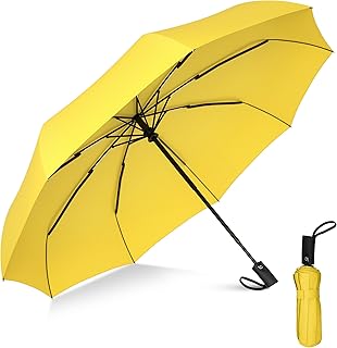 Rain-Mate Compact Travel Umbrella - Pocket Portable Folding Windproof Mini Umbrella - Auto Open and Close Button and 9 Rib...