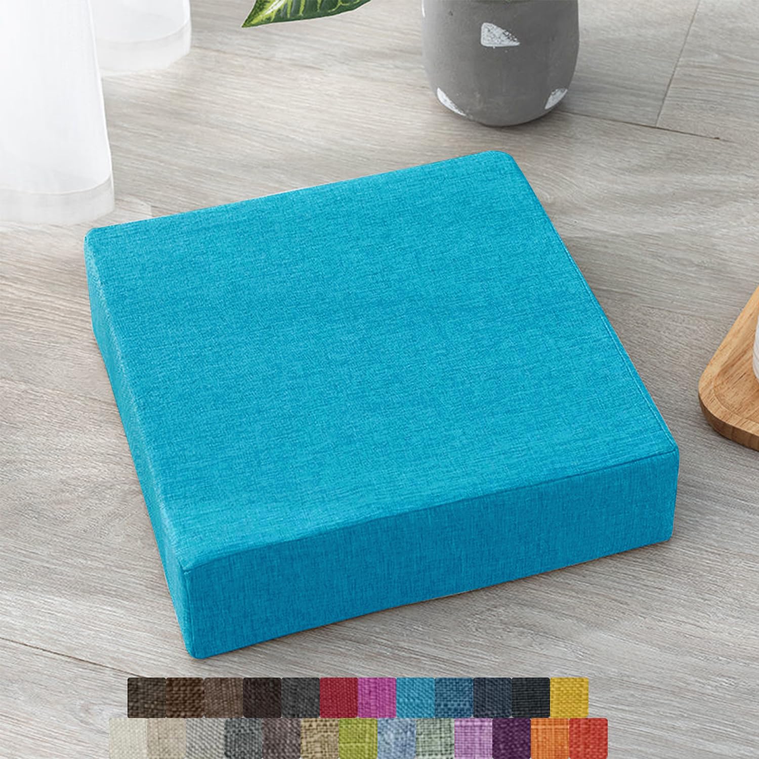 Coussin carré 60x60x5 cm déhoussable et antidérapant pour chaise et salon de jardin