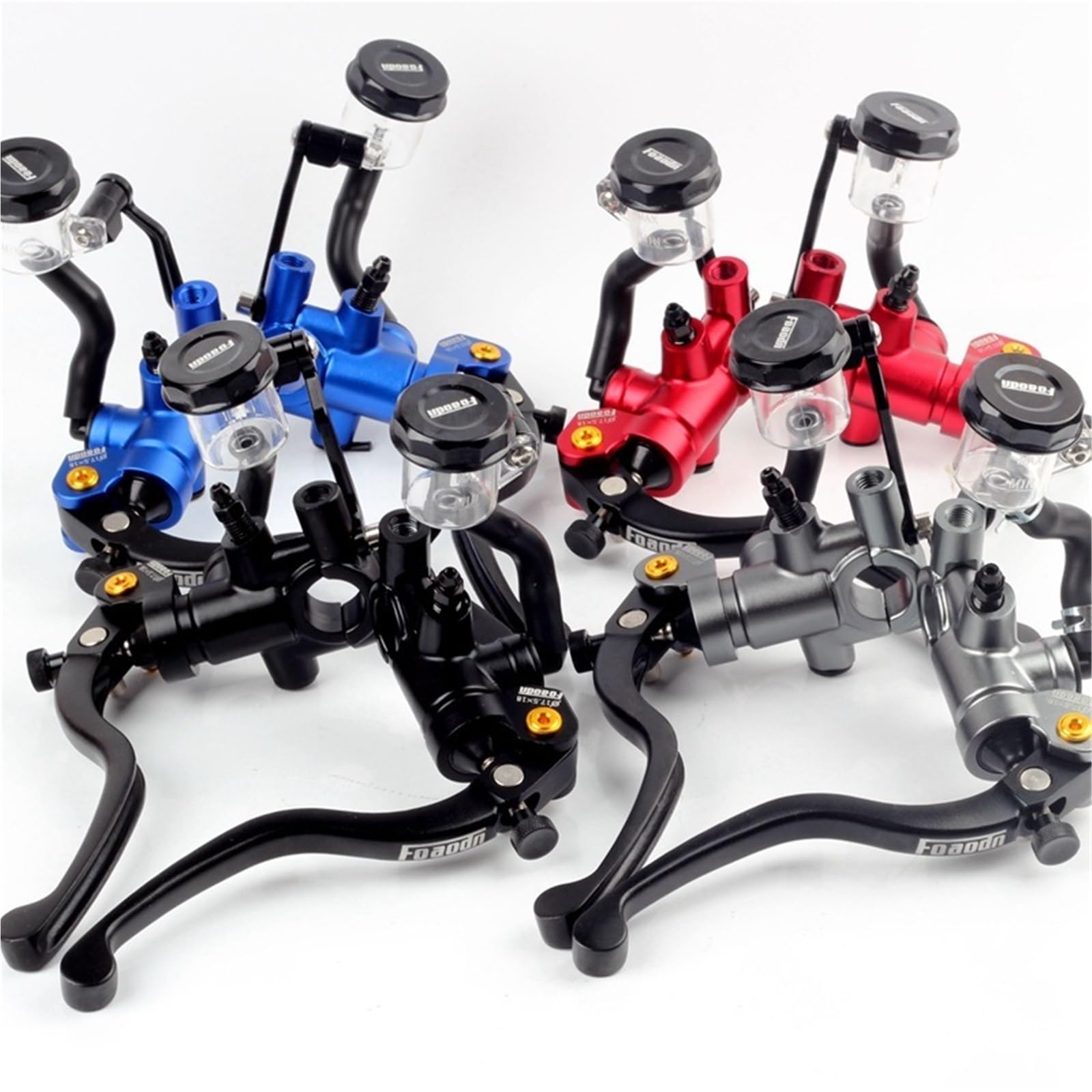 Motocykl dźwignia hamulca Pasuje do Yamaha pasuje Kawasaki motocykla Suzuki sprzęgło hamulcowe skutera PX1 dźwignia pompy hamulcowej promieniowa 17.5mm(Black Right)