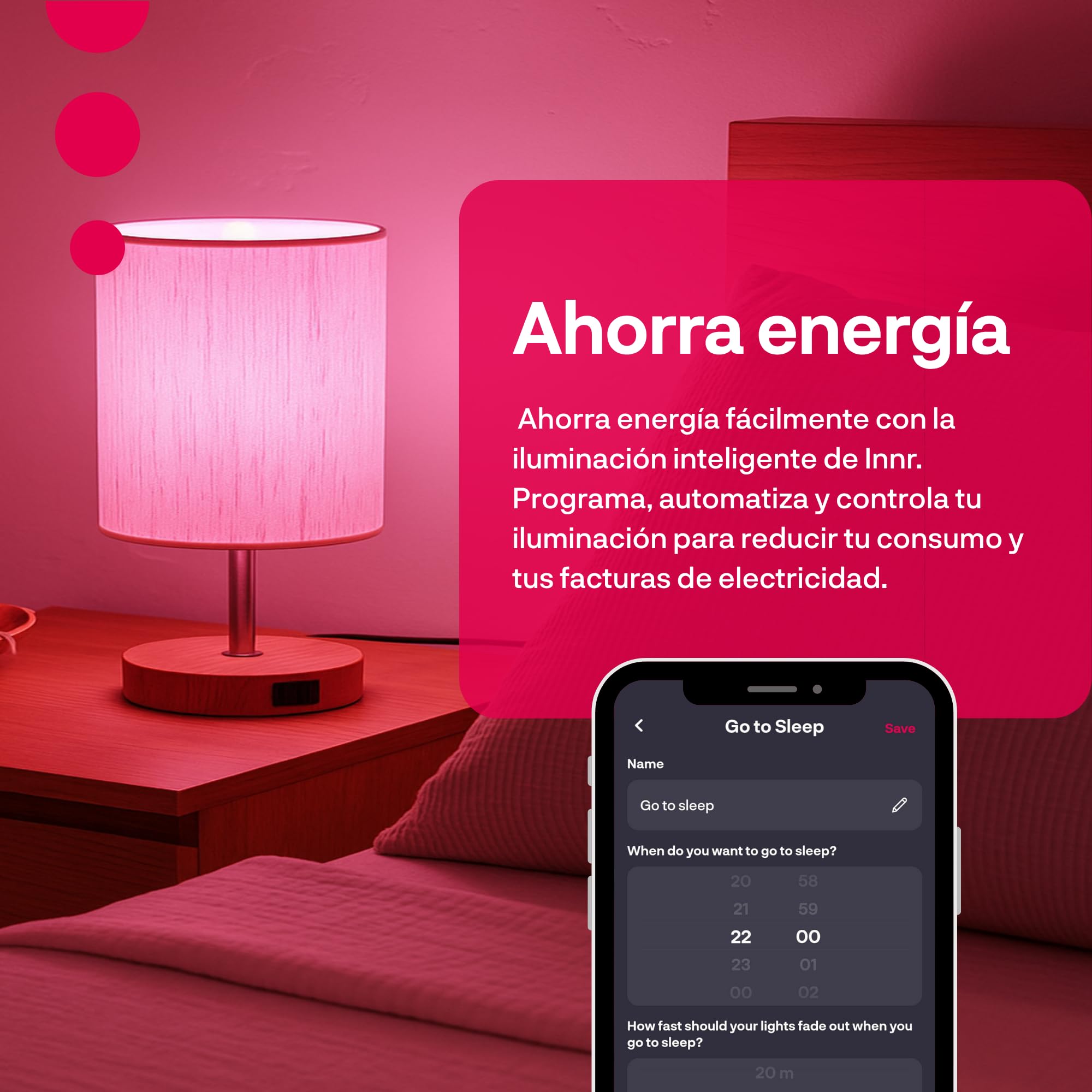 innr Bombilla Inteligente E27, Zigbee, Funciona con Hue* y Alexa (requiere puente), Luz LED Blanca y Colores, Lámpara RGB, Regulable, 880 Lúmenes - 4 piezas