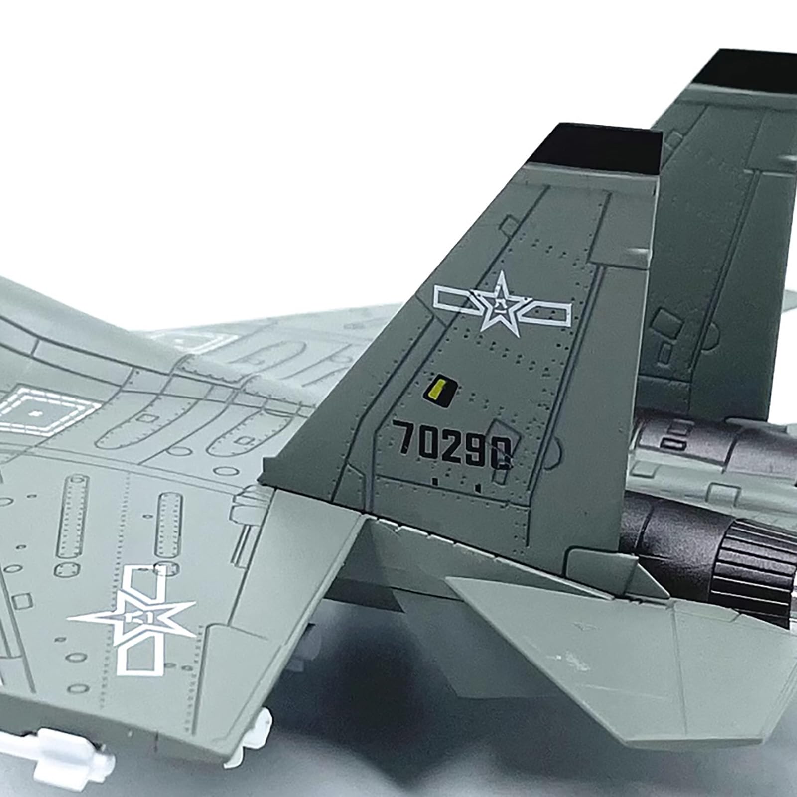 TECKEEN Modello di aeromobile cinese J-16 dell'aeronautica militare cinese in lega modello 1:100 Modello di mostra scientifica di simulazione