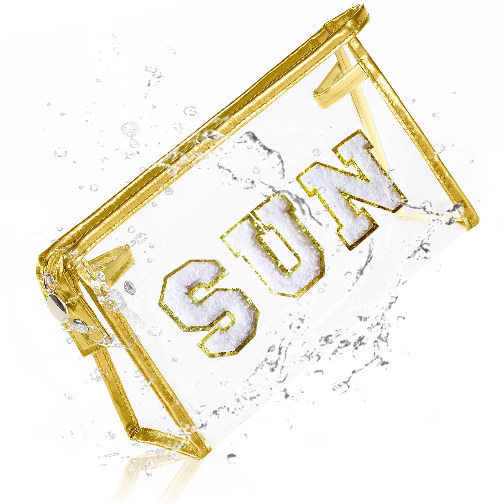 COSHAYSOO Sunscreen Bag Clear Makeup Toiletry Pouch Beach Vacation Essentials for Women Teen Girls Valentines Gifts Summer Pool Travel Must Have