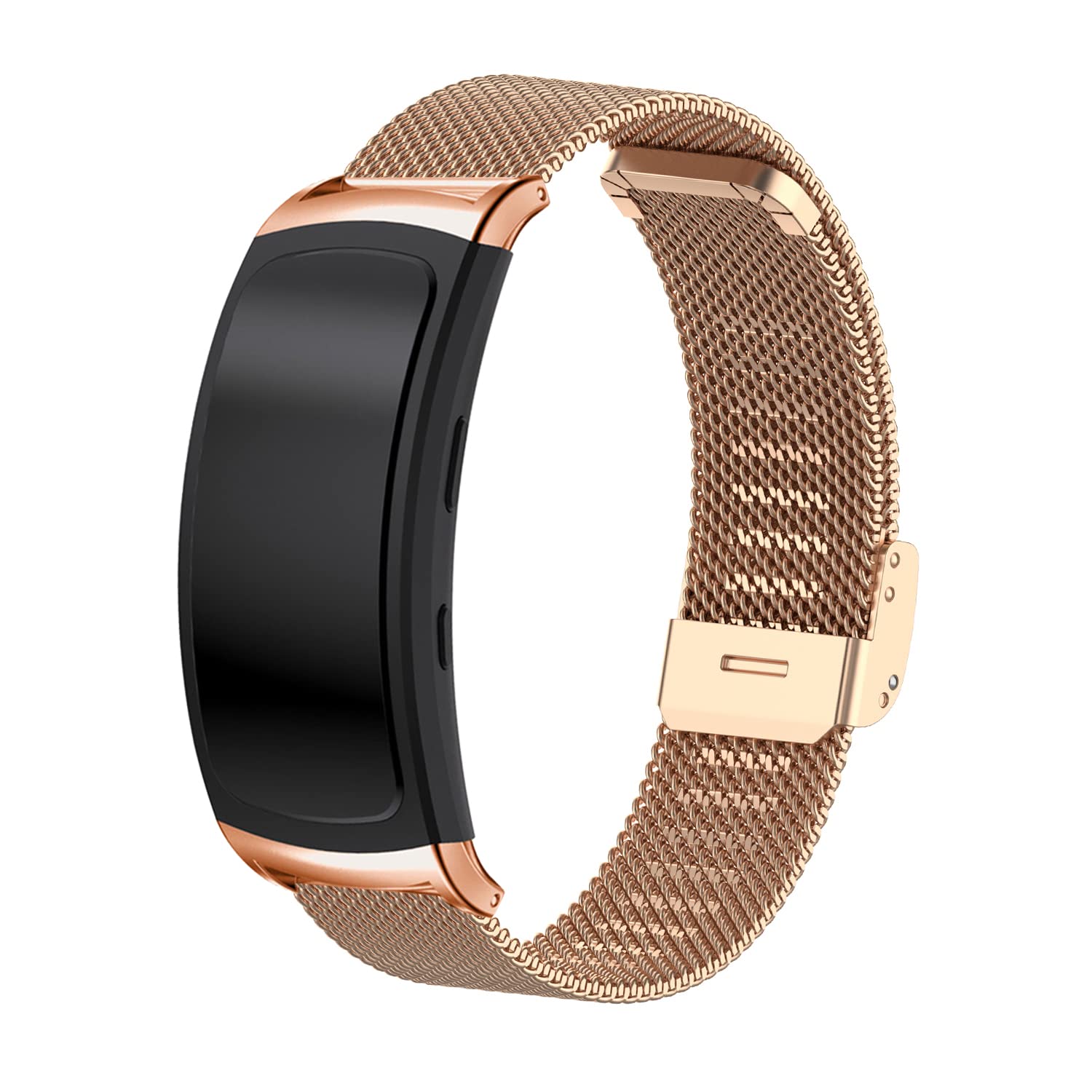 Gheper Metal Band Compatible with Samsung Gear Fit2 Pro/Gear Fit2 Mesh Woven Stainless Steel Wristbands Replacement Strap for Gear Fit 2 SM-R360 / Fit 2 Pro SM-R365