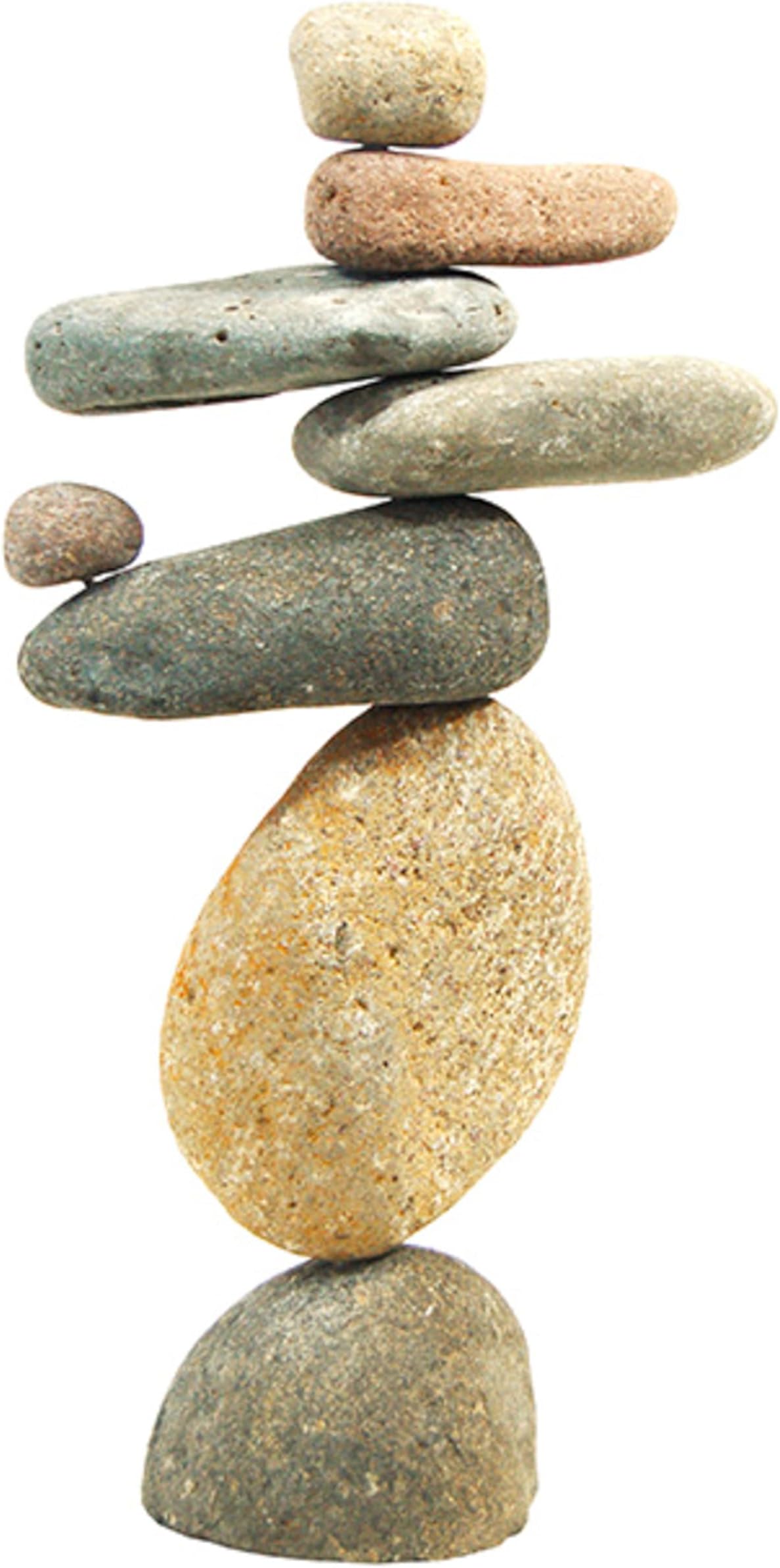 Ancient Graffiti Eight-Stone Balancing Cairn - Indoor/Outdoor Garden Decoration