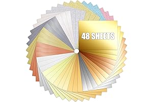 Shimmering, Gleaming MCPINKY Cardstock: 48 Sheets of Metallic Splendor for Creative Visions
