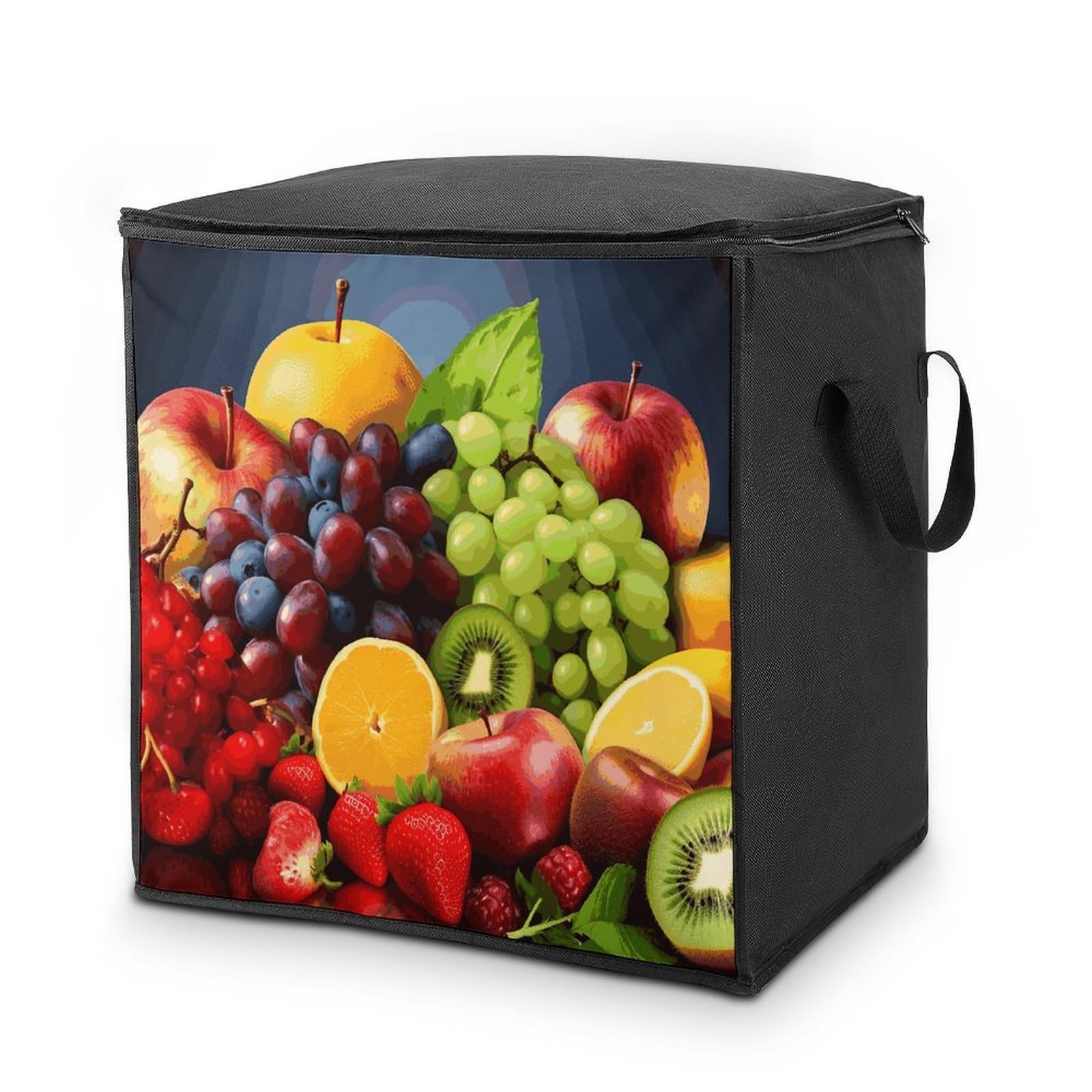 Fekiloot Style Fruits Storage Bags With Reinforced Handles,Moving Bag With Zipper,Closet Organizers,Compression Packing Cubes