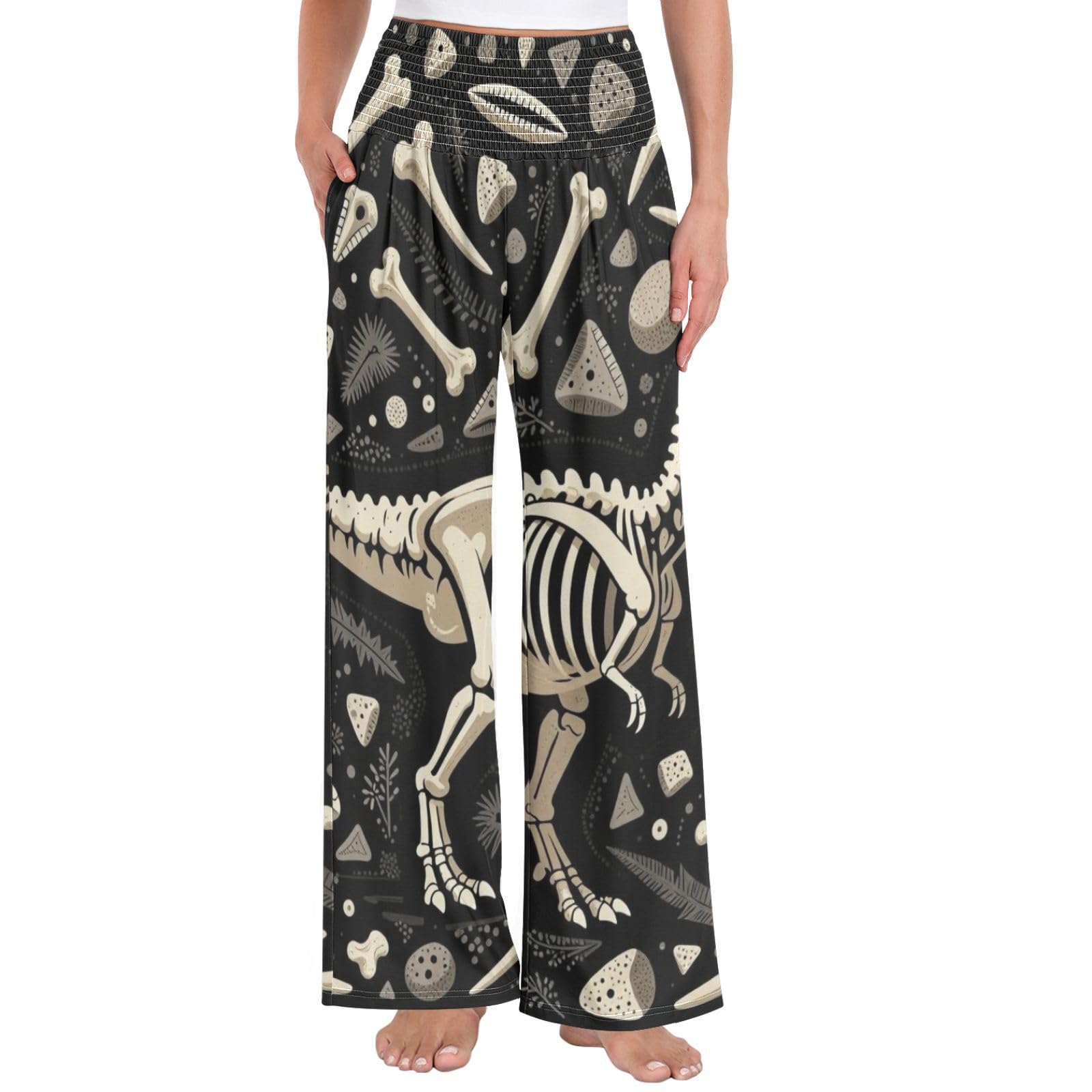 Dinosaur Dino - Pantalones de yoga para mujer, ligeros, elásticos, informales, ropa de descanso