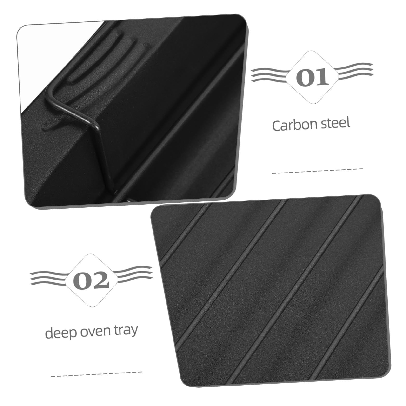 Hemobllo Plaque Pâtisserie Rectangulaire Profonde Acier Moule à Gâteau Antiadhésif pour Four Domestique et Professionnel Plateau de Cuisson Réutilisable Facile à Nettoyer