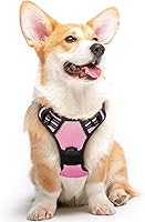 Vista 17 de Eagloo Arnés para perro pequeño, sin tirones, chaleco de servicio con tiras reflectantes y asa de control, ajustable y cómodo para caminar, arnés