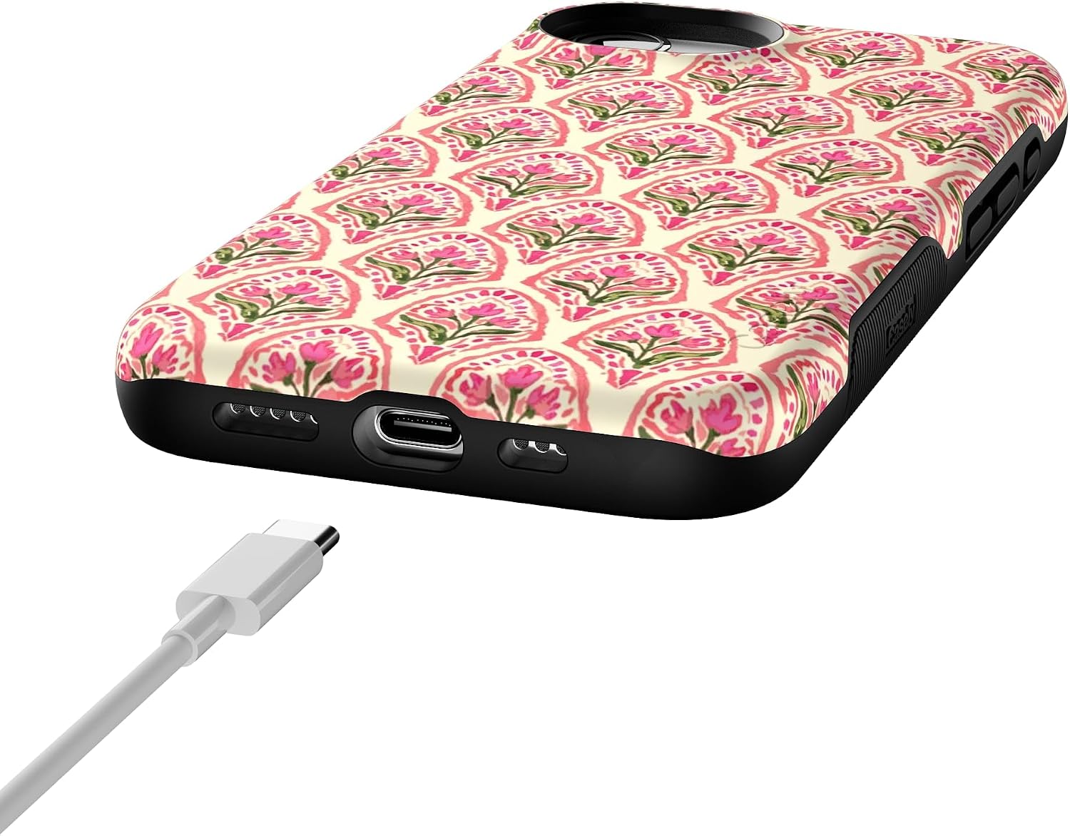 Casely iPhone 16e Case | Tulip Tapestry | Jenna Palek x Casely | Bold Protective Design | Compatible with MagSafe