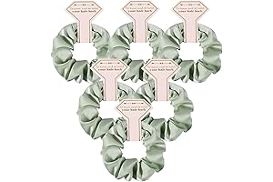 Satin Bridesmaid Scrunchies Bachelorette Hair Ties Set of 6