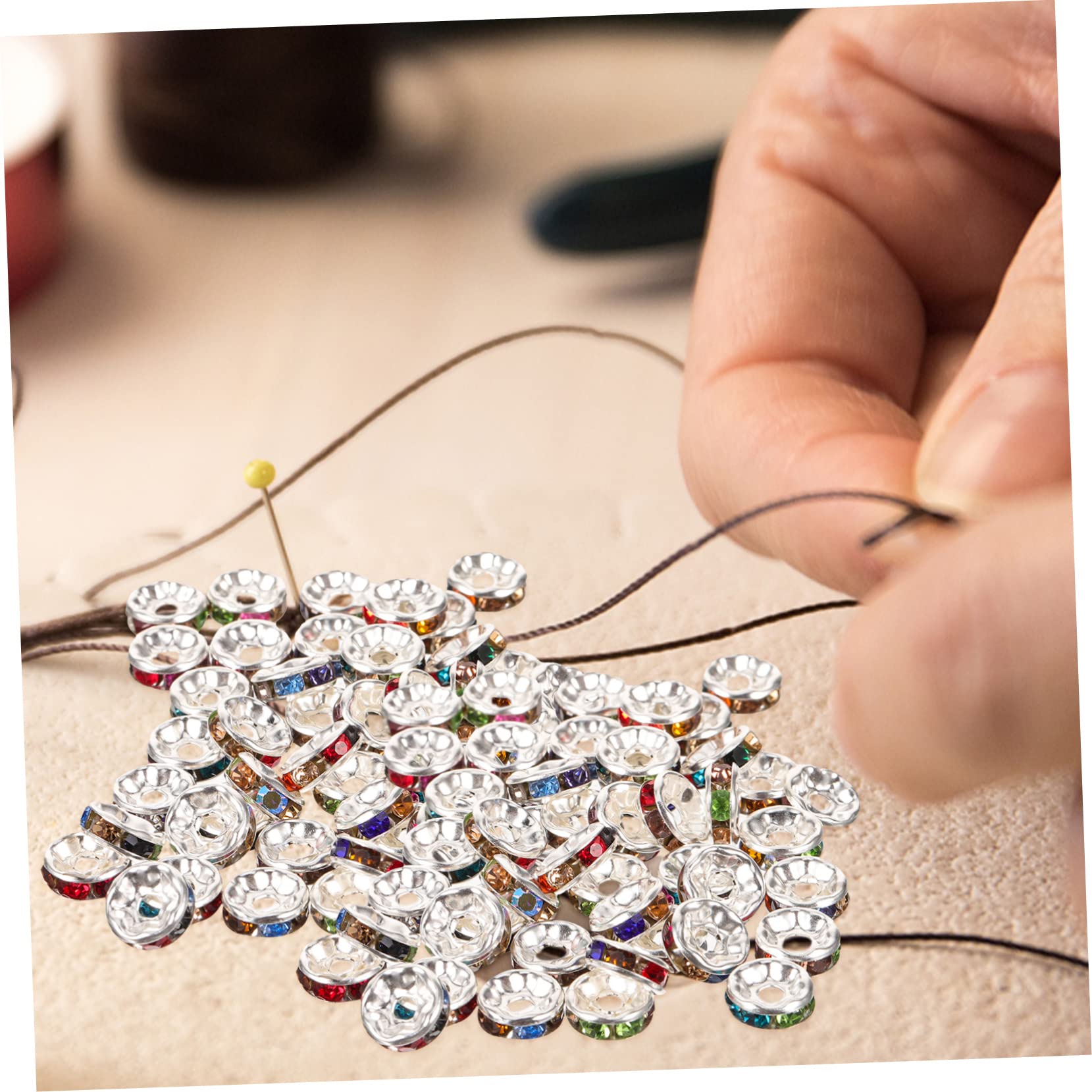 Operitacx 900pezzi Kit Distanziatori Cristallo Per Creazione Gioielli Perline Fai Da Te Per Bracciali e Accessori Artigianali Unici