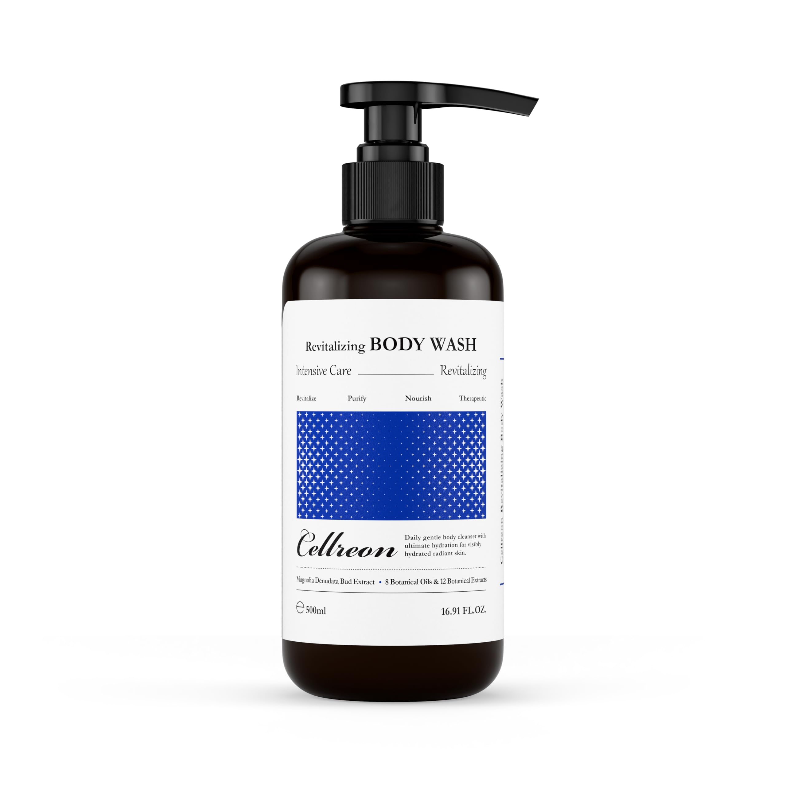 Revitalizing Body Wash Hydrating Gel Cleanser with Niacinamide Hyaluronic Acid Magnolia Ginseng Extracts Cloud-Like Lather Gentle Non-Stripping Soft