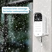 Vista 5 de Kit de adaptador de corriente de 20 pies para teclado de video myQ Smart Garage, ángulo ajustable (40 a 140) grados soporte de montaje para myQ