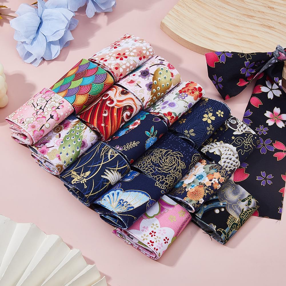 DICOSMETIC 40Pcs Jelly Roll Fabric Cotton Fabric Quilting Strips Japanese Style Fabrics Cotton Strips Bundle for Sewing Crafting Blankets Rugs Upholstery Home Decor Purse Making image 5