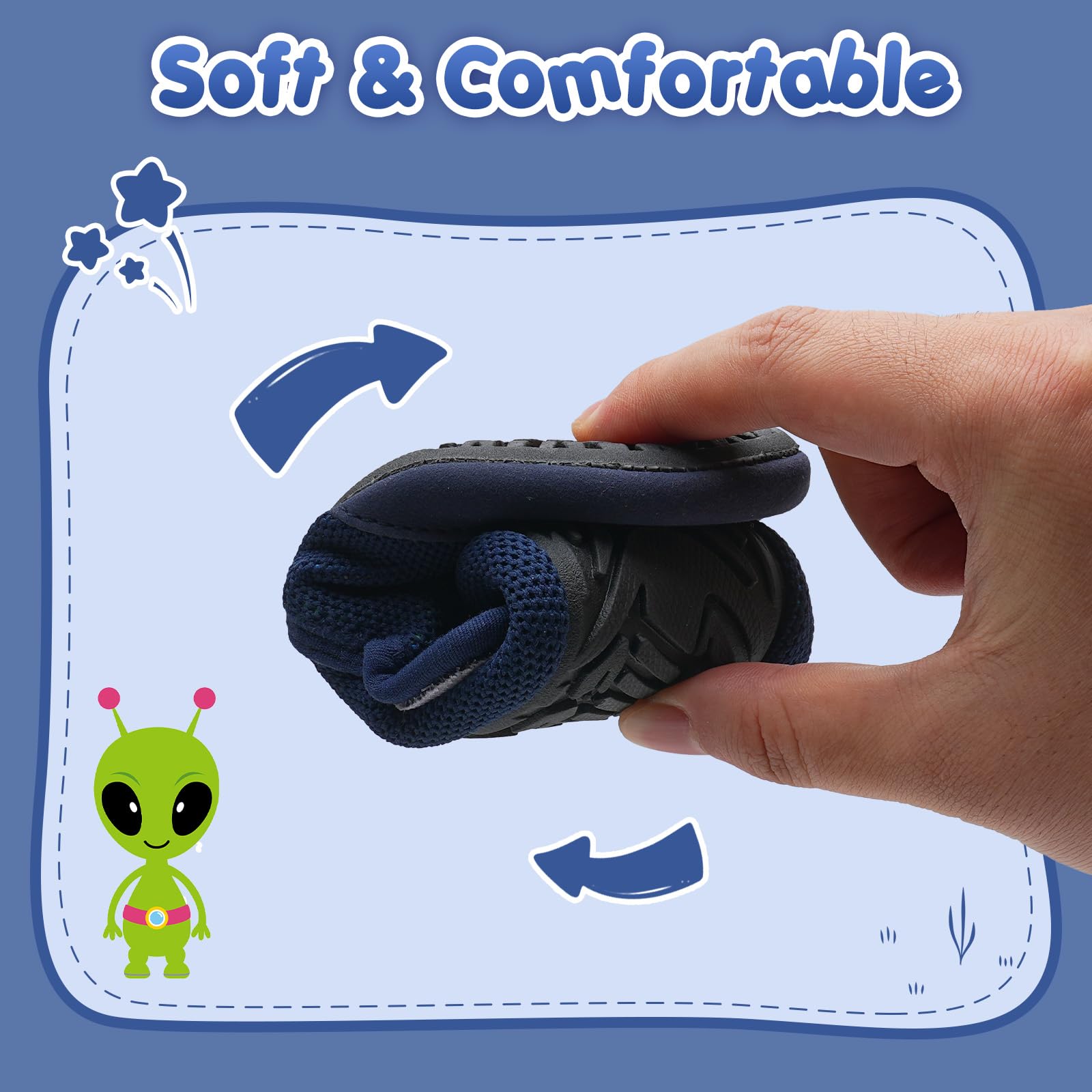 WateLves Pantofole per Bambini Unisex Scarpe a Magli Antiscivolo Ciabatte da Casa per danno la sensazione di camminare a piedi nudi Antiscivolo & Leggero