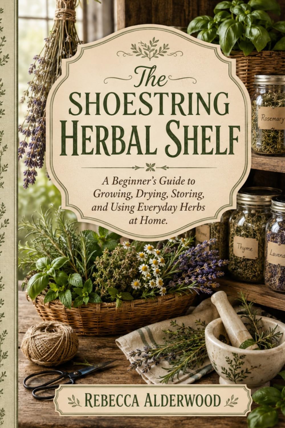 The Shoestring Herbal Shelf: A Beginner’s Guide to Growing, Drying, Storing, and Using Everyday Herbs at Home (The Shoestring Homestead Library)