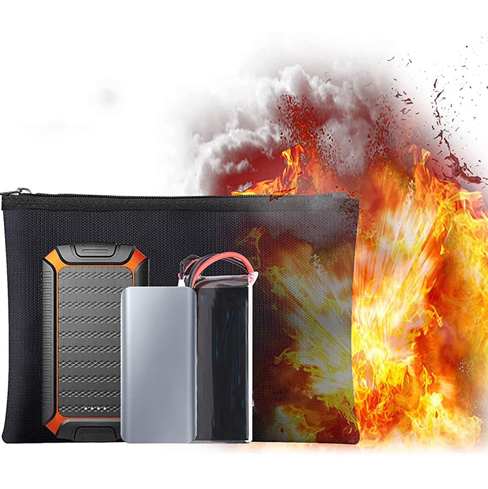 Porta Documenti Impermeabile e Ignifuga Borsa Porta Documenti Moto Borsa di Sicurezza per Barca Impermeabile Viaggio Passaporto Oggetti di Valore(B,38 * 28cm)