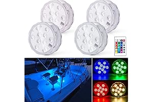 Shangyuan Boat Lights RGB Wireless Battery Operated Marine Led Light for Boat...