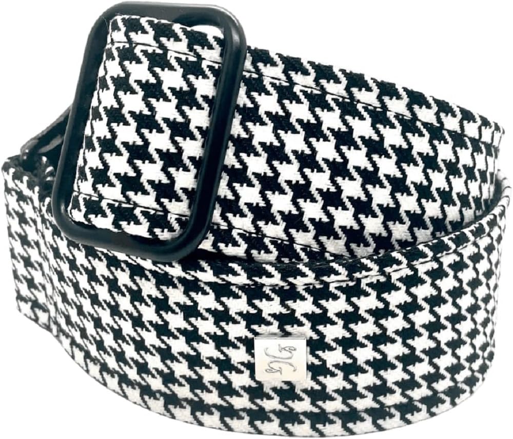 GET'M GET'M Cinghia per chitarra Fly Hounds Tooth White 2" Guitar Strap