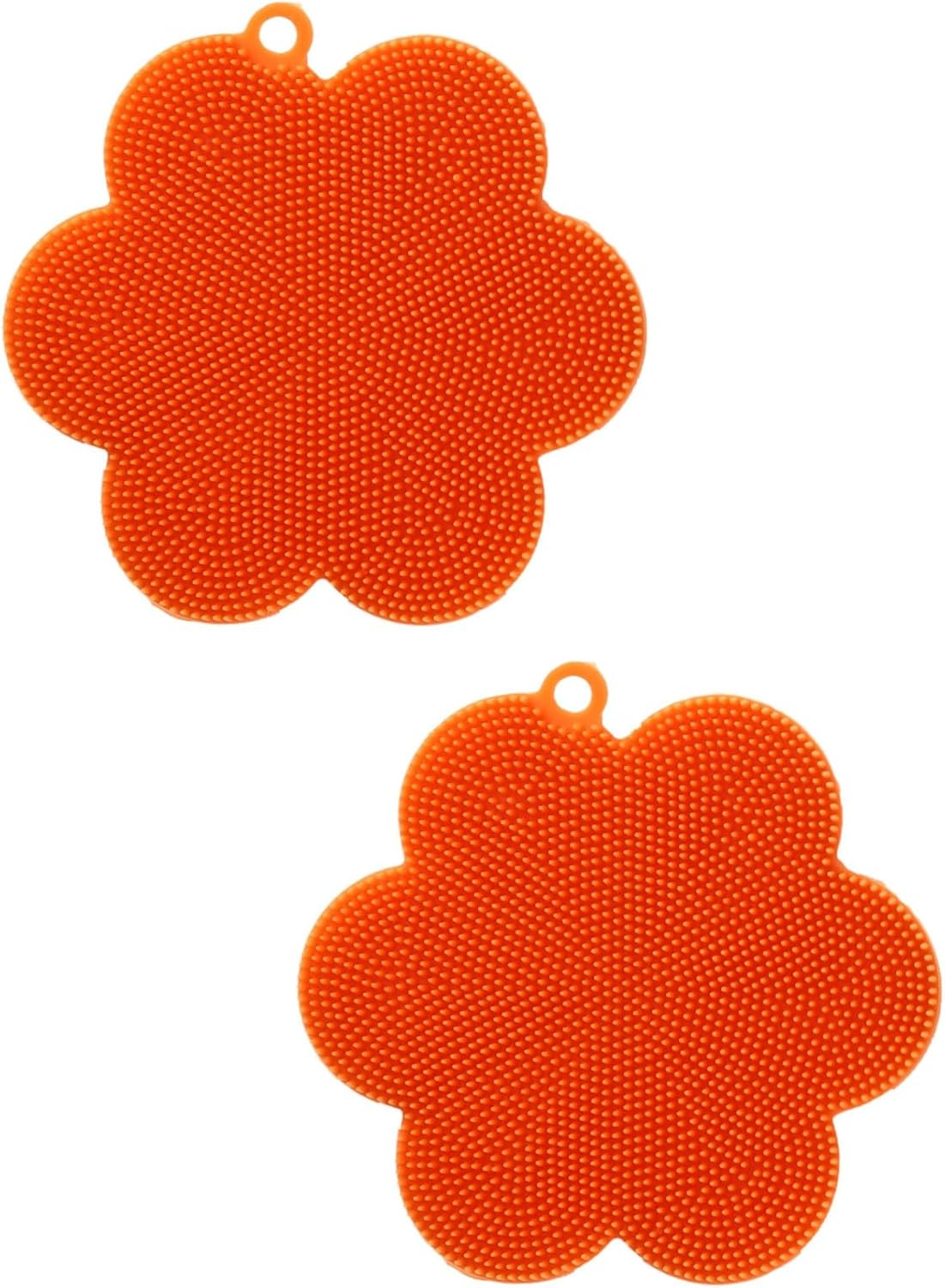 Felio F8561 Silicone Kitchen Brush, Orange, Set of 2, Dishwasher, Vegetable Washer, Dishwasher Safe