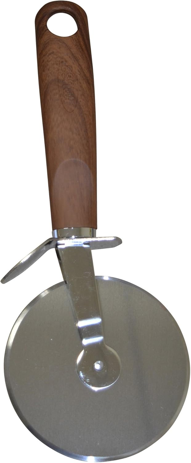 Imusa USA 3.5" Woodlook Pizza Wheel Cutter with Sharp Stainless Steel Blade: Home & Kitchen