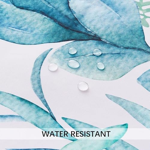 Cosevier Green Plant Leaves Shower Curtains For Bathroom, Spring Sage Green Watercolor Leaves On The Top Plant Bath Fabric Shower Curtain, 72 X 72 Inch #TOP3