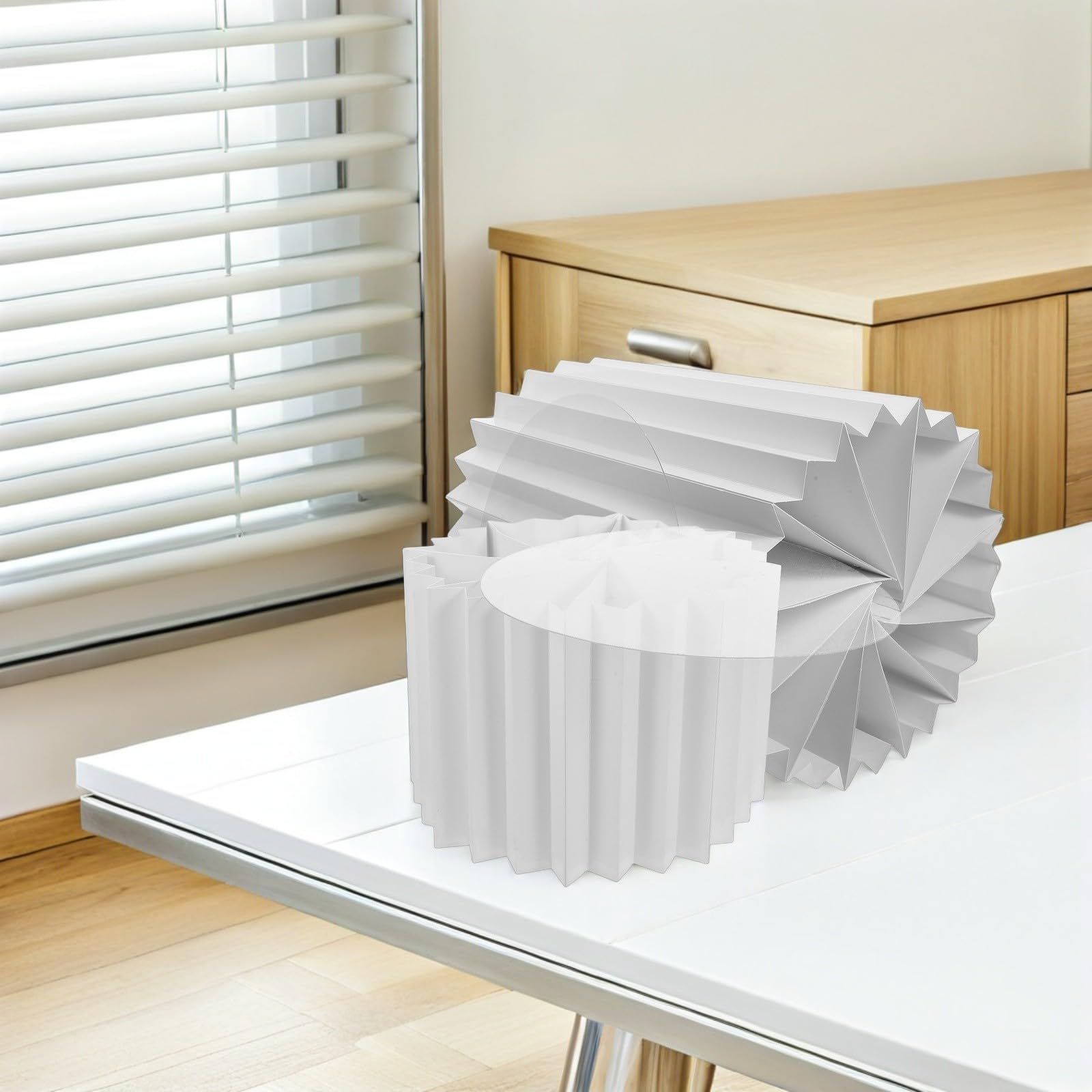2 Piezas Soporte Plegable para Tartas de Columna Romana, Blanco