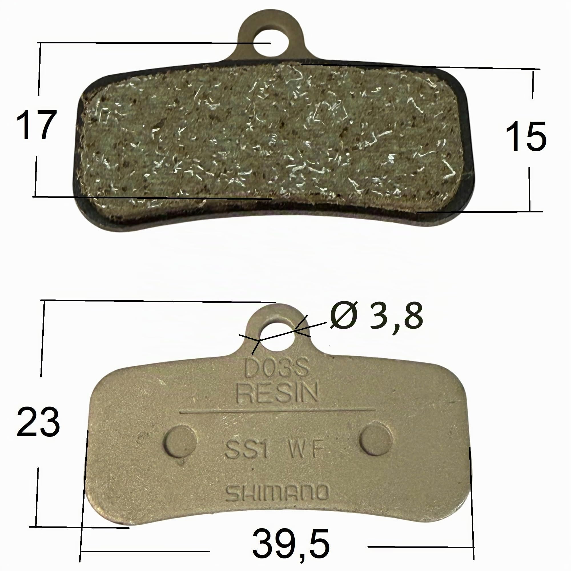 BP-D03S-RX Lot de 2 paires de plaquettes de frein en résine d'origine compatibles avec Shimano (D01S, D02S) Freins à disque 4 pistons pour vélo VTT électrique Deore XT Saint Zee + bloc métallique | Freins à disque 4 pistons plaquettes de frein vélo VTT Eb