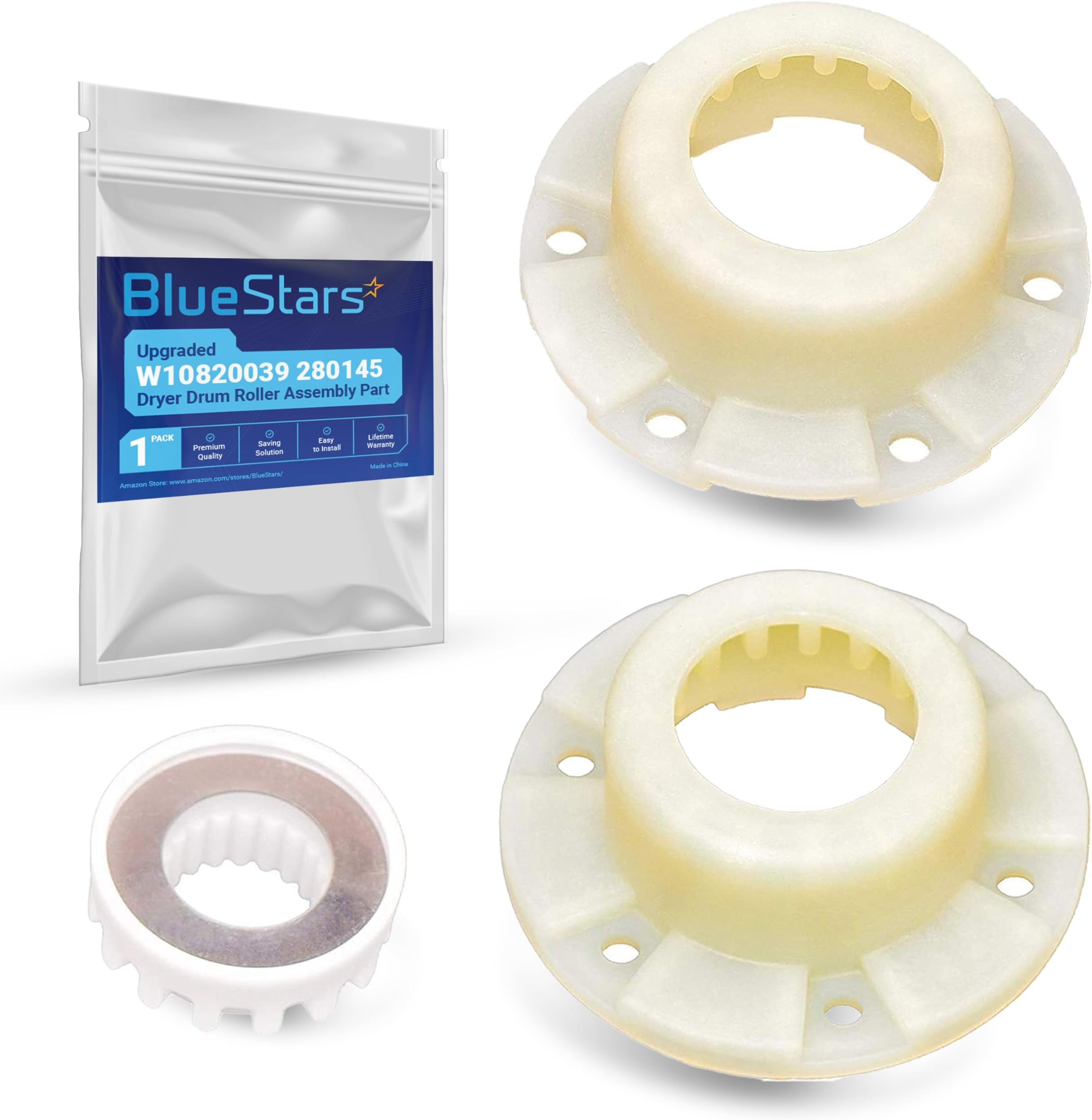 BlueStars Upgraded W10820039 280145 Washer Hub Kit Part - Compatible with Cabrio Bravo Oasis Whirlpool & Kenmore Washers - Replaces 8545948 8545953 W10118114 AP5985205 - Enhanced Quality