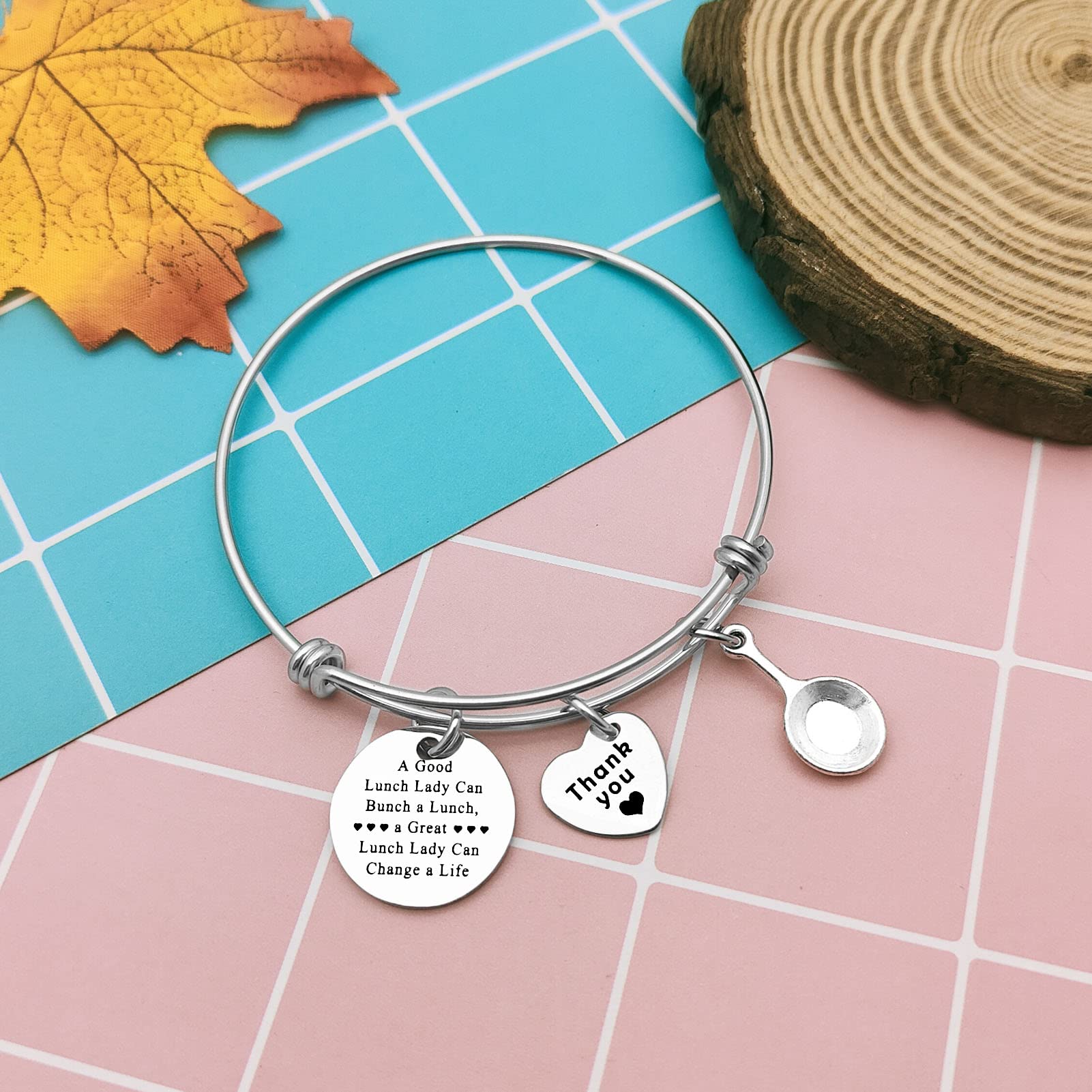 For Lunch Lady Gift Lunch Lady Bracelet Gifts for School Lunch workers Gift for Lunch Lady Cooker Cafeteria Crew Gift Bracelet for Cafeteria Worker Appreciation Gift Thank You Gift for Lunch Lady