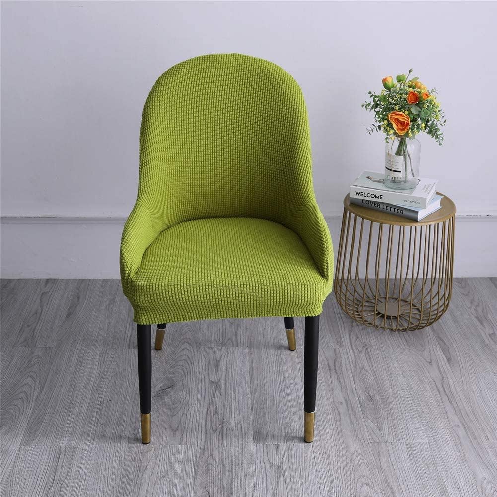 Stretch Dining Chairs Slipcovers Arcuated Kitchen Chair Seat Protector Delicate High Back Spandex Dining Chairs Covers for Dining Room Kitchen Hotel (Color : Green, Size : Set of 8)