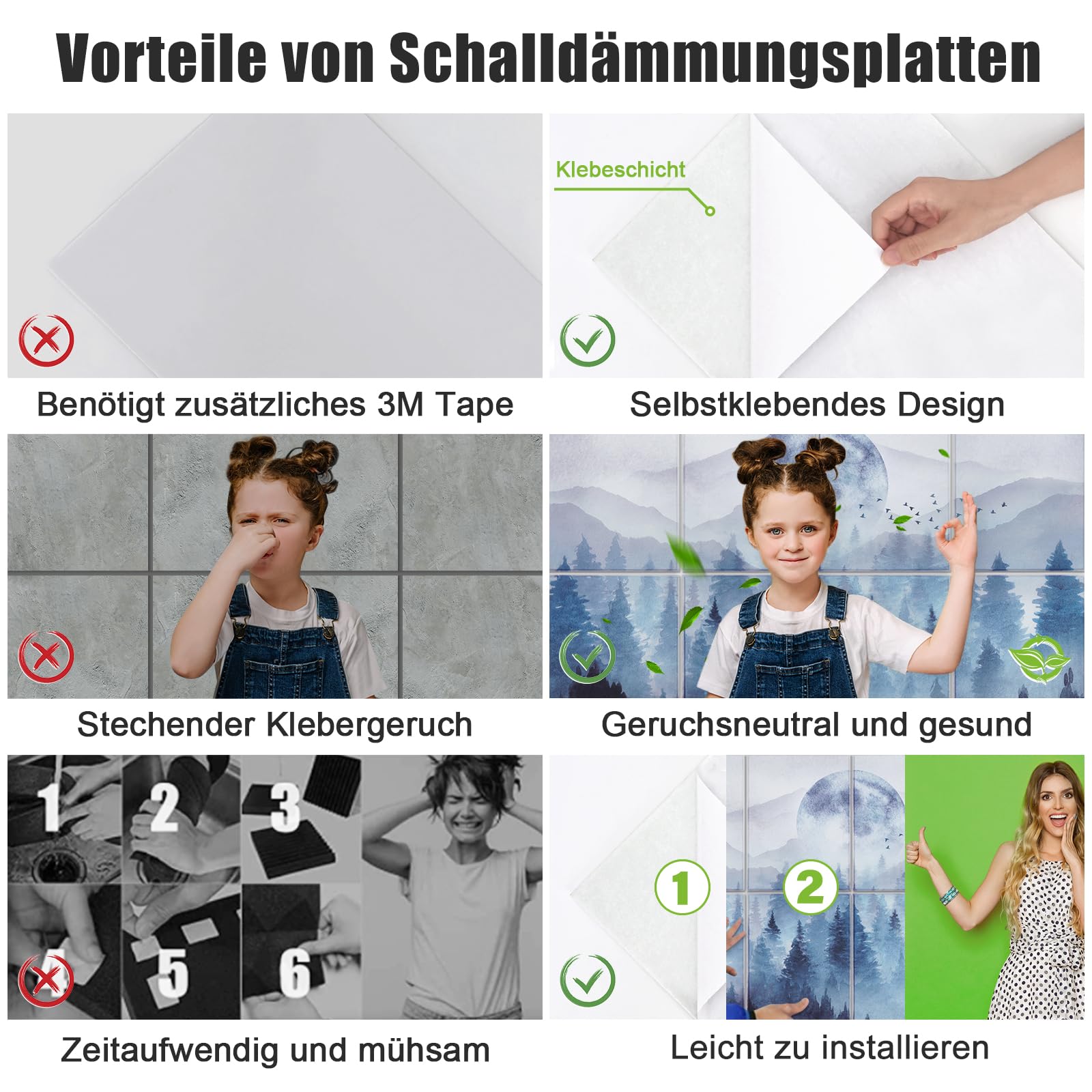 Yrendenge Akoestische platen in baksteenlook, 12 stuks