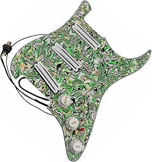 Pickguard White Pickup Dual Hot Rails Humbucker Pickup Versatility Pre-Wired Pickguard For Guitars guitar pickguard pickup