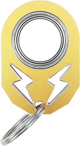 Miniatura 1 de YIPUKIYI Llavero Spinner Fidget Ring Metal Llavero Spinner Fidget Anillo Tipo Juguete para Hombre, Mujer y Niños (Dorado)