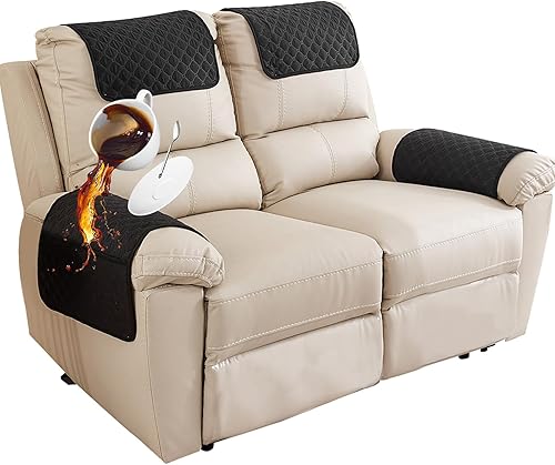 Miniatura 46 de Funda para Reposabrazos de Sofá, Funda para Reposacabezas de Silla Reclinable, Funda de Sillón con Bolsillos, Protector Acolchado Antideslizante de