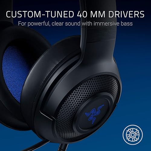 Miniatura 4 de Razer - Audífonos Kraken X Lite ultra ligeros para videojuegos, Clásico NegroAzul talla única