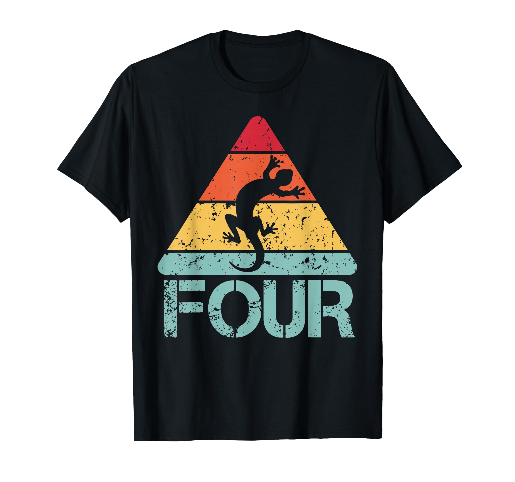 Four Birthday Lizard 4th 4 Year Old Reptile Birthday T-Shirt