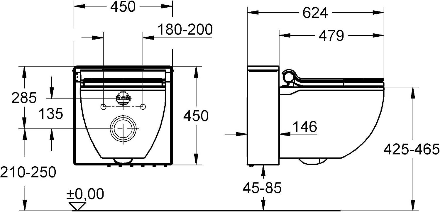 Grohe 39111SH0 Sensia IGS Toilet WC with Integrated Bidet Function