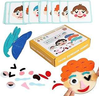 Comprar Juguetes de expresión facial de fieltro para niños | Juego para el desarrollo emocional con tarjetas de aprendizaje, rompecabezas de aprendizaje | para el hogar, Navidad, fiesta al aire libre