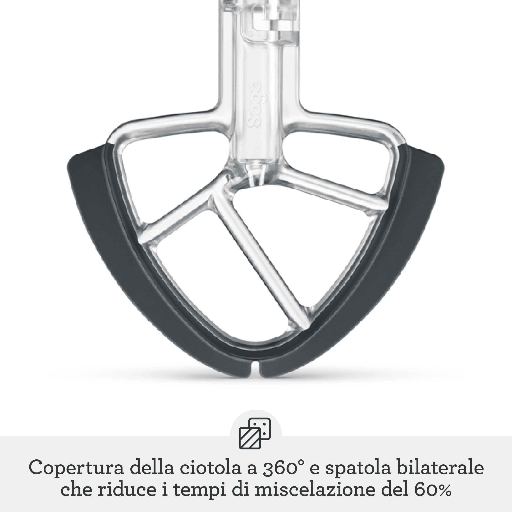 Sage - The Bakery Boss - Impastatrice per Pasticceria - Alluminio Spazzolato
