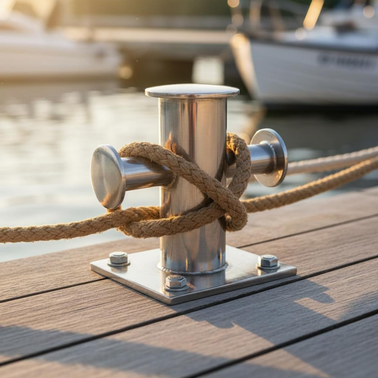 Kreuzpoller korrosionsbeständig Mooring-Poller rostbeständig Mooring Poller für yachthafen, bootssteg, Schiff, 100 100 Einzelkreuz-Poller 304 Material