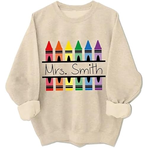 Personalized Teacher Shirts, Pencil Teacher Name Shirt, Funny Teaching Shirt Gift for Educators, Back to School