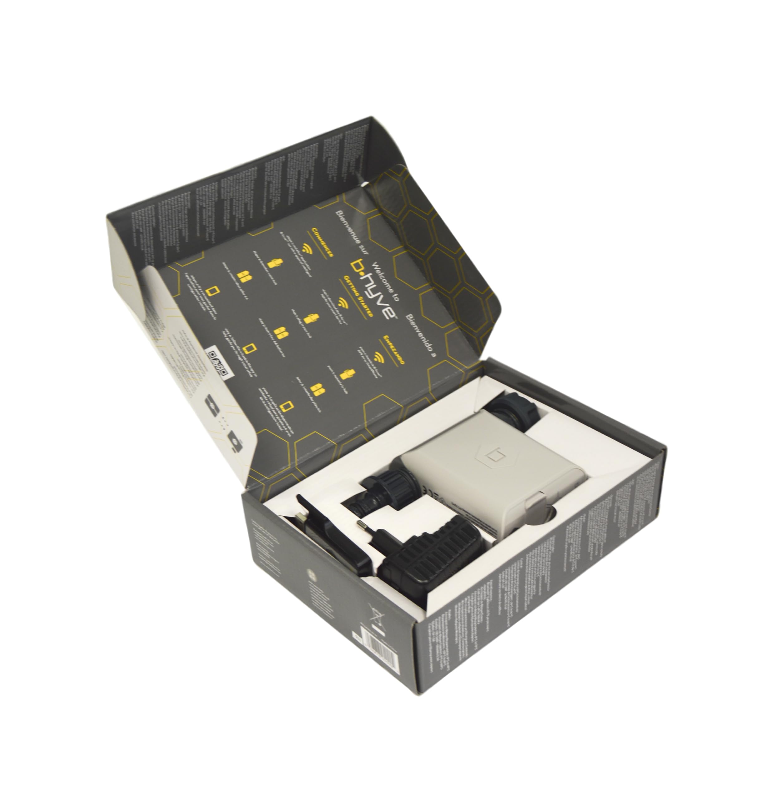 Orbit B-Hyve 94990-Programador Inteligente de riego con Enchufe Wi-Fi para Grifo de Manguera, Gris