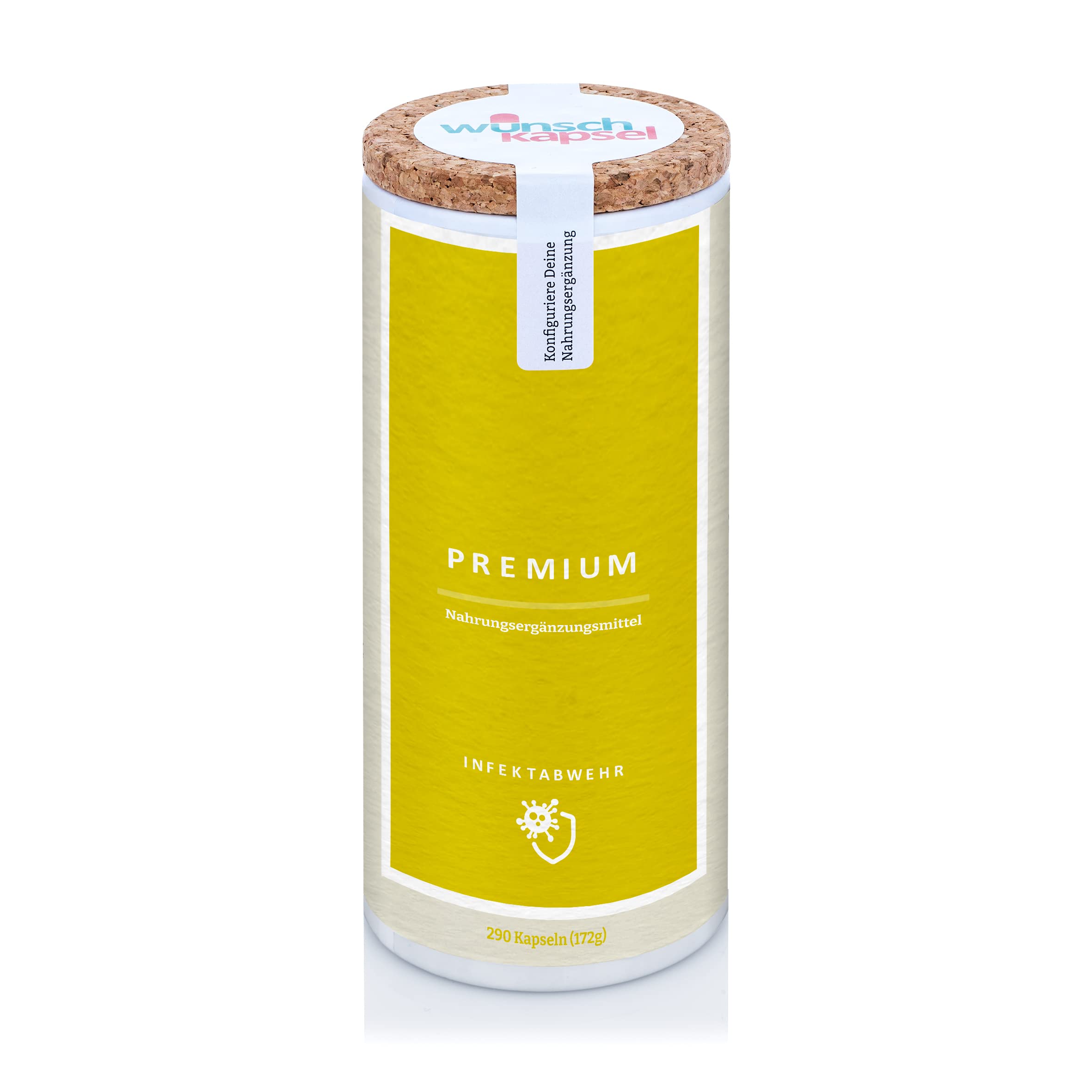 INFEKTABWEHR Premium Ergänzung | unterstützt die Versorgung und Leistung des Immunsystem | exklusives KalmCold, Propolis und Vitamine | 290 vegane Kapseln mit XL-Reichweite